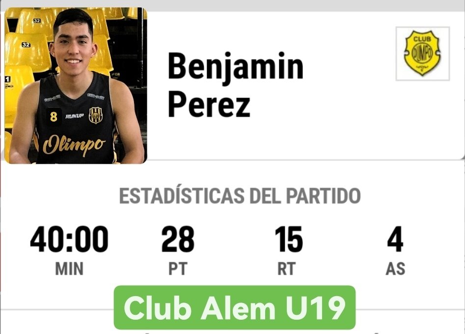 cristianperez_8's tweet photo. Una tremenda presentación el día de hoy @benjaminperezss jugando por @OlimpoBasket_ vs @Clublnalem1 categoría U19.
Valoración de "35"...increíble lo de hoy el 🇨🇱.
#LoMejorEstaxVenirSiempre
#piensaengrande
#Just_Flow
@HectorUribeD
@DiegoGasparSaez
@espinozabasquet
@ChileFeba https://t.co/kgyAatbAg5
