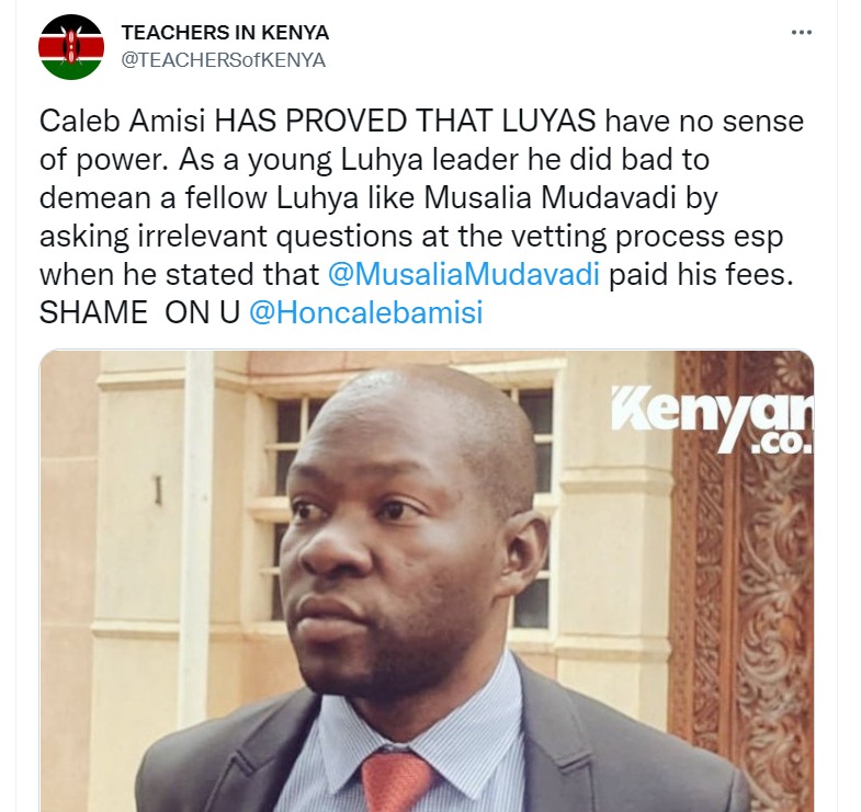 Mluyha instead of asking H.E Mudavadi how worth he is, anauliza ambitions.
Ambition bila Mali. 
Mluyha Bora ashibe ugali na Kuku
he will be energetic to run abuse his kinsmen.