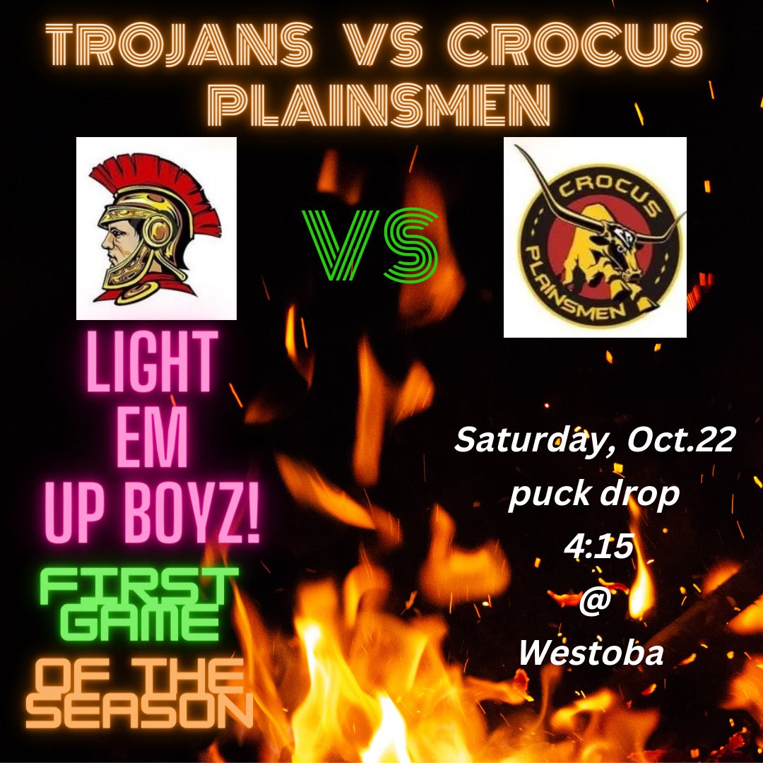 League Champs take on the Plainsmen! Light ‘em up Boyz! #crocushockey