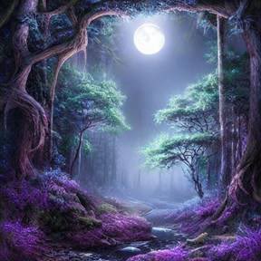 TheMetaShaman's tweet photo. The beautiful hazy light of the new purple moon casts a magical spell on the forest, and guides my path tonight. #Believe 

#fantasyart #magical #mystical #NFT #NFTs #NFTCommunity #nftpromoter #nftpromotion #aiartcommunity #aiartist @TheMetaShaman https://t.co/eOv3zSCniY