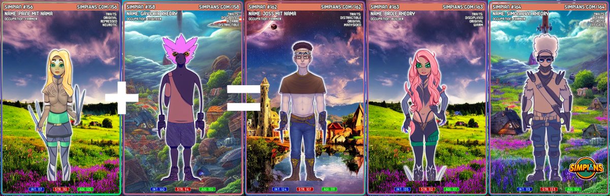 SimpiansNFT's tweet photo. Simpian families latest development images! sign up for beta and make this the best breeding game that ever existed! #simpians #dynamicNFT #solana #stablediffusion #indiegames https://t.co/Xp0pFph5fC