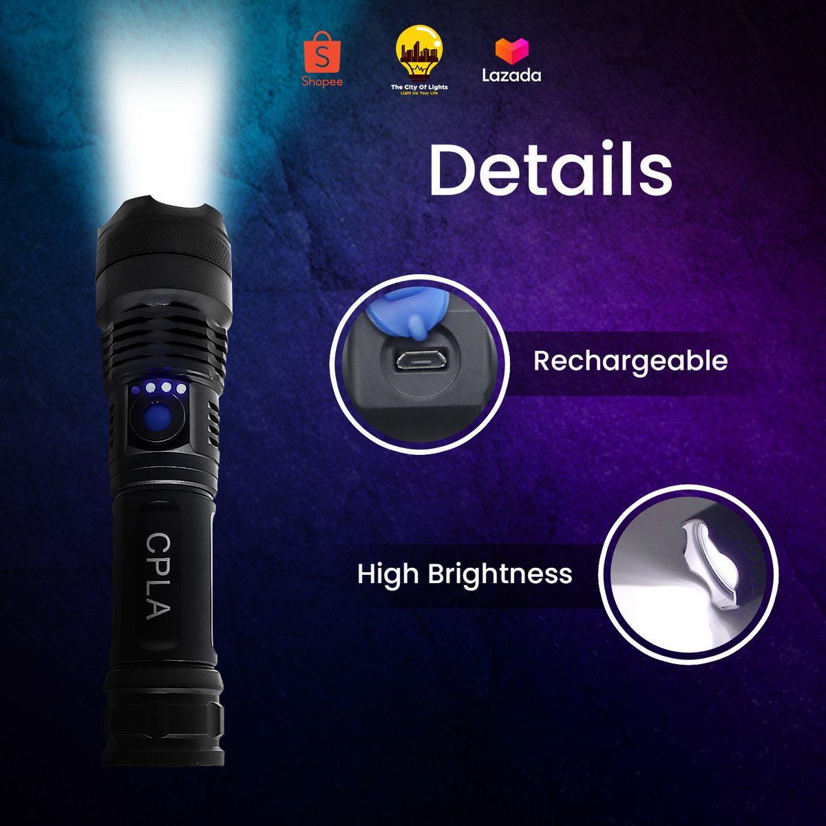 tcls_ph's tweet image. You don't need to remove the battery ever again! This led flashlight features a built-in charging port so you can recharge the battery.🔦

Buy Now!🛒
Shopee 🔗 tinyurl.com/496x5b4s
Lazada 🔗 tinyurl.com/527hxj4f

#TheCityofLightsPH #RechargeableFlashlight #Discounted