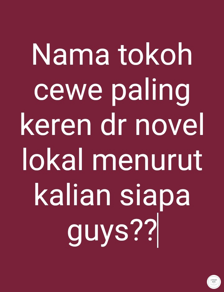 literarybase's tweet photo. /lt sekarang versi cewenya xixi. Lail sih keren bgt namanya💕 https://t.co/F8rauiiLBz