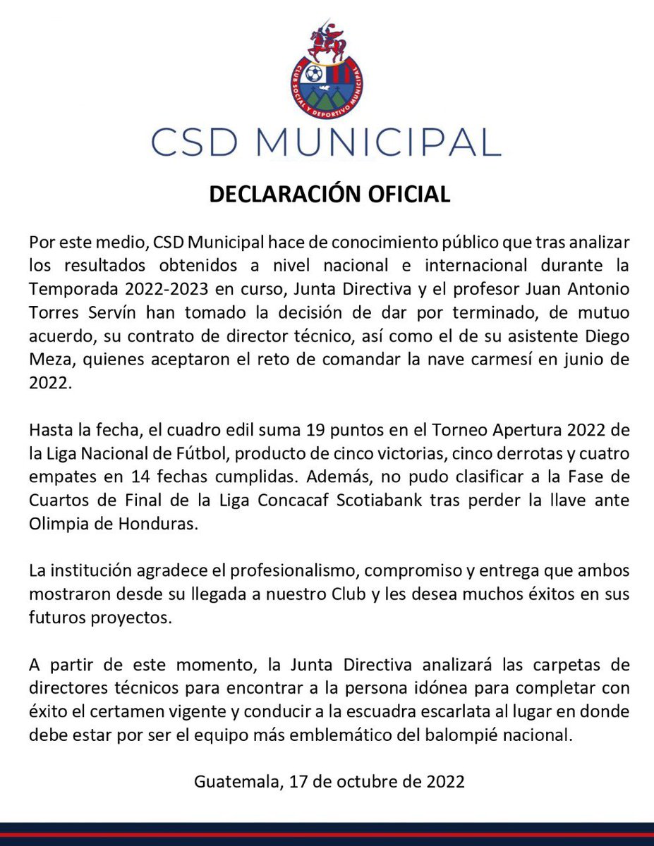 Rojos_Municipal's tweet photo. 📝 | Declaración oficial: https://t.co/7b1ww6hDPS