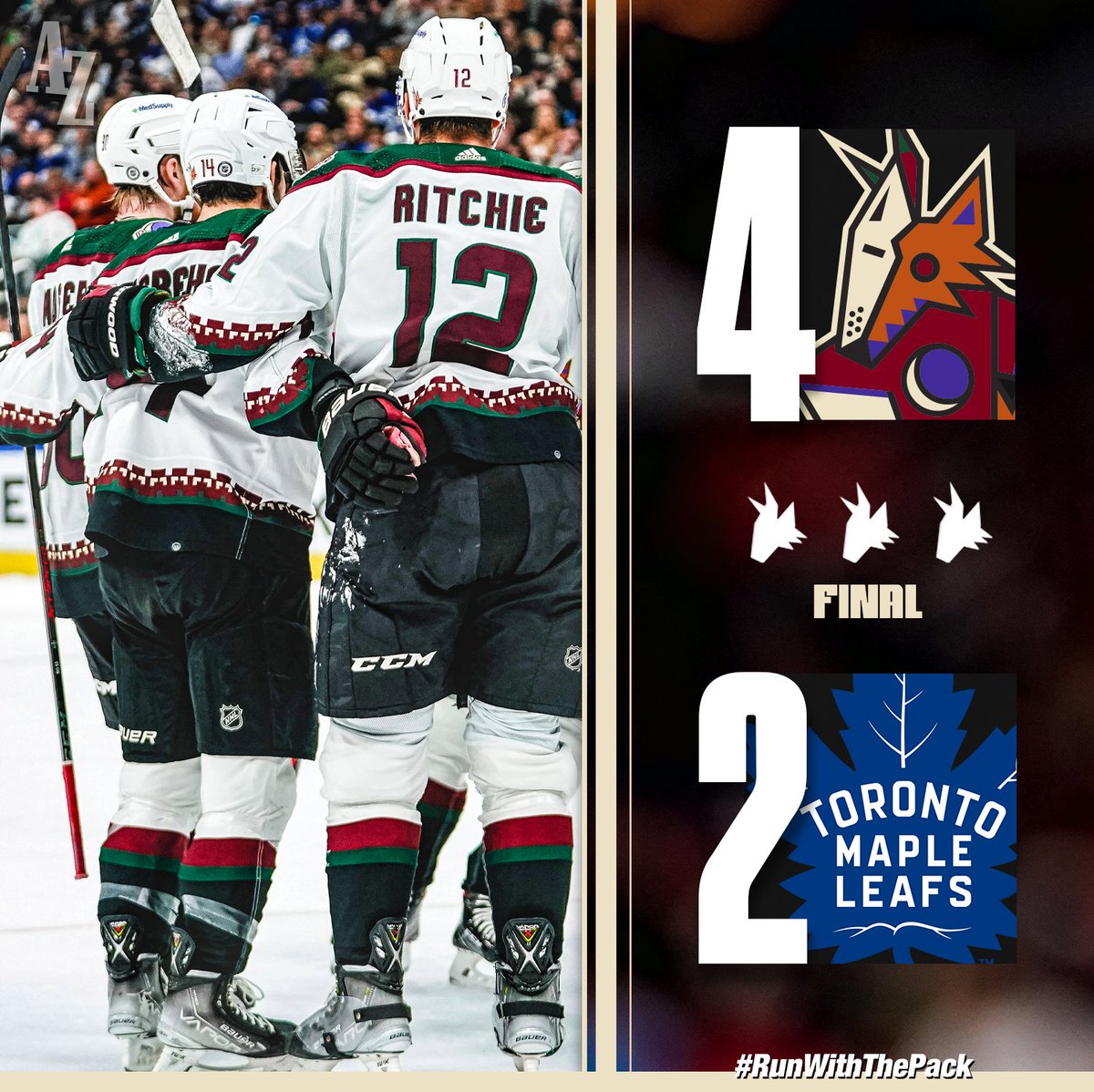 ArizonaCoyotes's tweet photo. Winnin’ in The Six 🔥 https://t.co/B0yLmZ4NLC