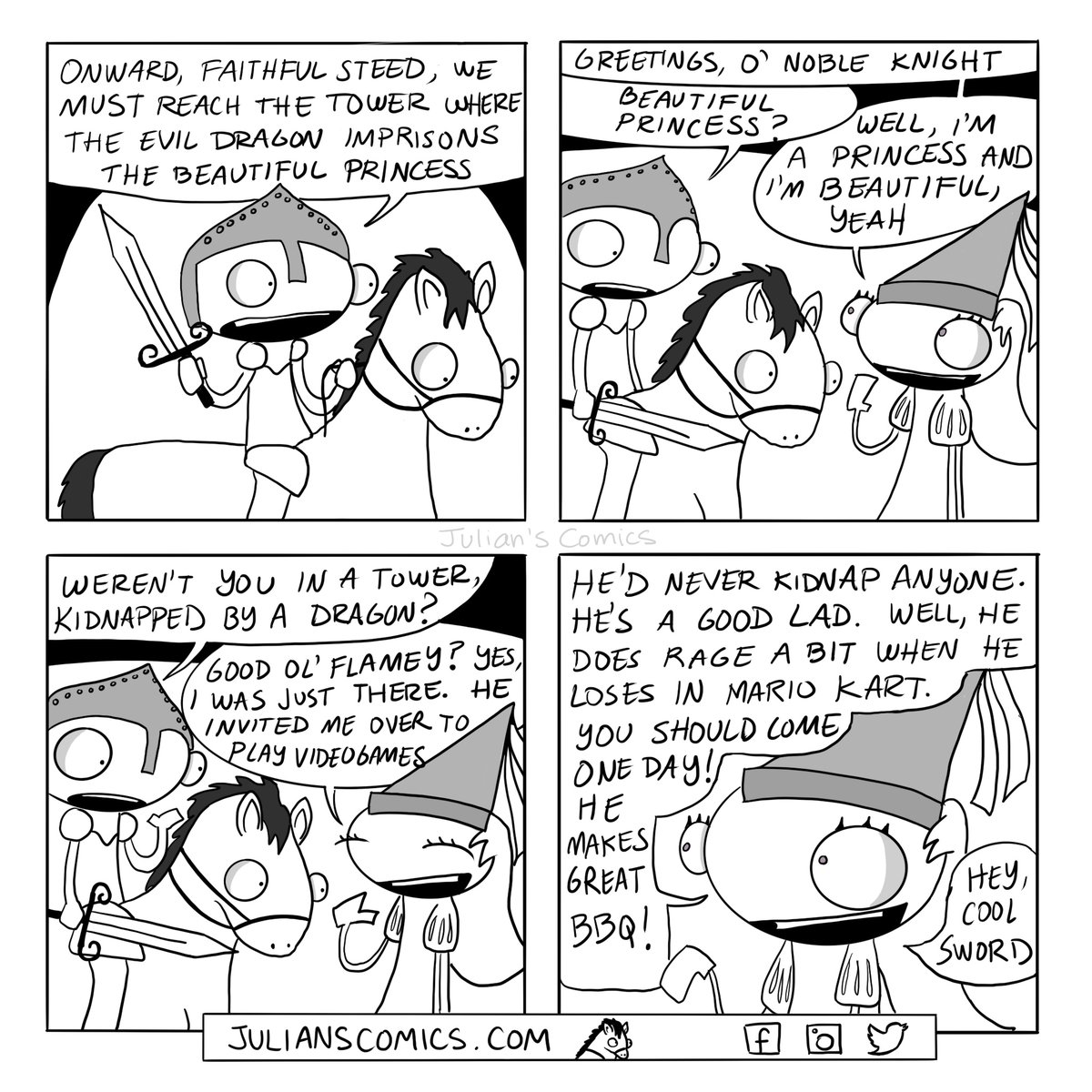 ComicsJulianss's tweet photo. Greetings o' noble knight! / Saludos, ¡oh noble caballero! 🐎⚔️ https://t.co/WS3JNKFFqC
