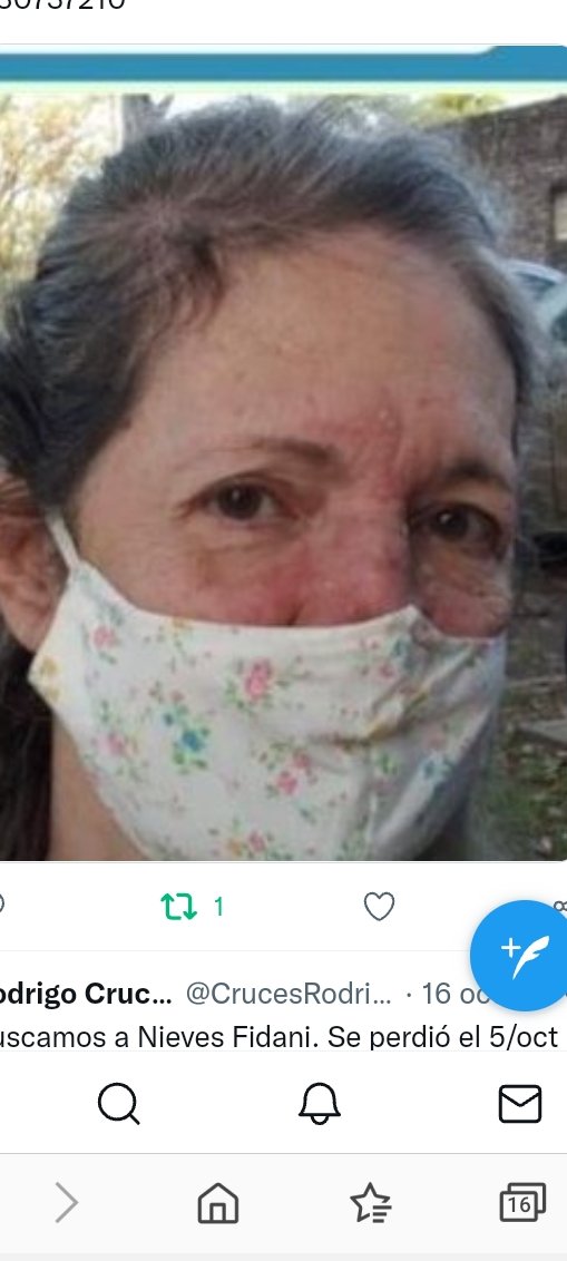 CrucesRodrigo's tweet photo. Buscamos a Nieves Fidani (69 años). Se perdió el 5/oct en ituzaingó. Puede estar en Flores. Llamar al 1130737210 https://t.co/qZ7el5Ucfg