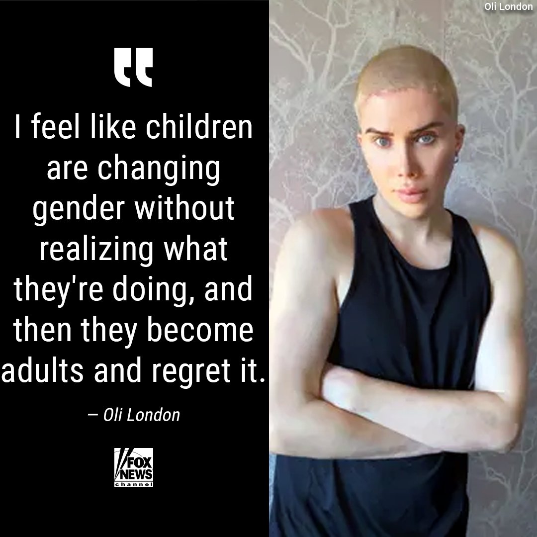‘IT’S WRONG’: <a href="/OliLondonTV/">Oli London</a>, influencer who detransitioned back to male, urges parents to not let their kids change genders until they're adults. fxn.ws/3yNkvqQ