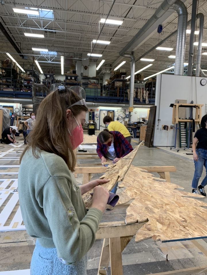 TriangleClub's tweet photo. We build more than campfires at Camp Backwash! TriTech is hard at work making some incredible sets for Campelot! Make sure to see them Nov. 4-6 — link in bio https://t.co/gkmYBaEFev