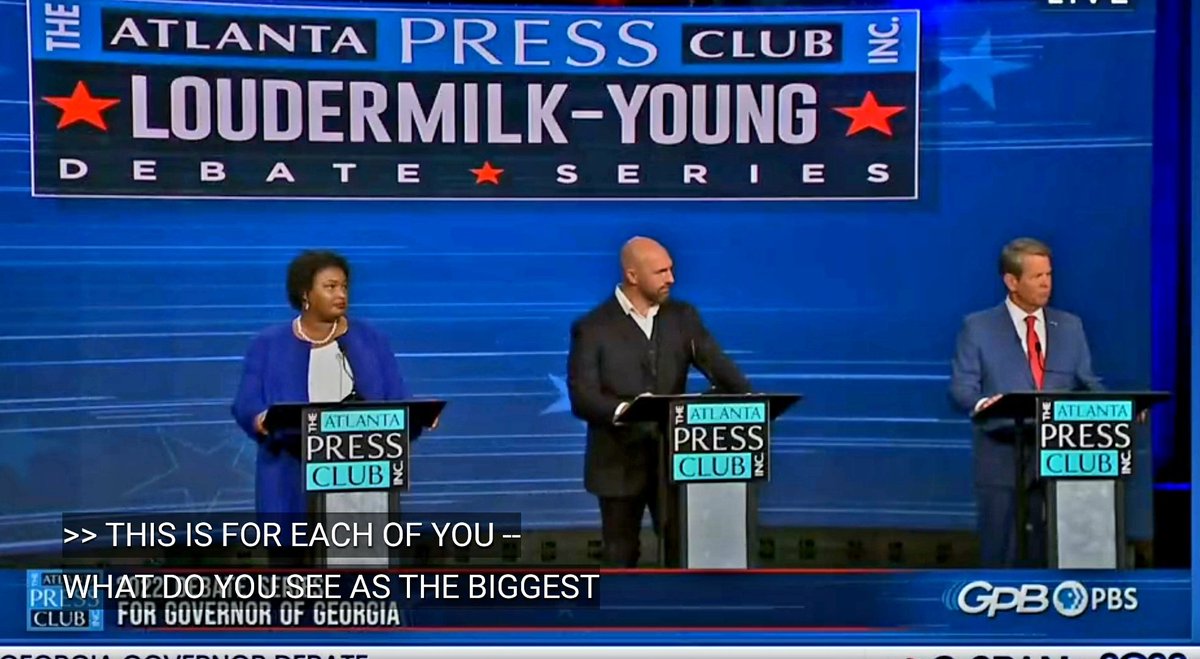 Iam_MyraJ's tweet photo. #GAGovDebate
Georgia has a clear choice. To get rid of the liar and cheat and the dude that's yelling bring back the wild wild west & Jim Crow.
#VoteForStaceyAbrams
#DemocratsDeliver
#DemocracyIsOnTheBallot https://t.co/24UtKCjsVX