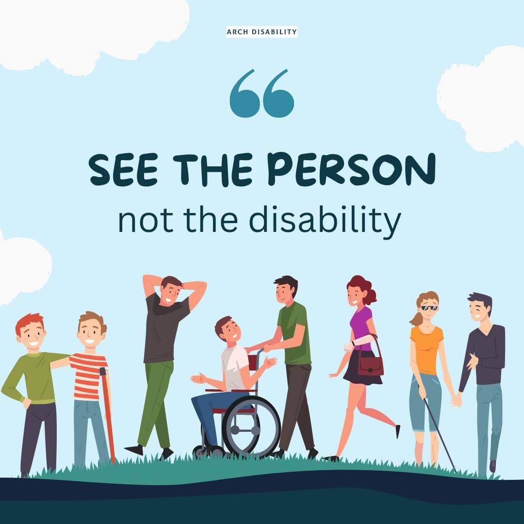 When you're talking to a person with a disability, look directly at that person and speak, rather than through a companion. Always keep in mind that we see the person, not the disability. 🙌

#NDISProvider #ArchDisability #NDIS