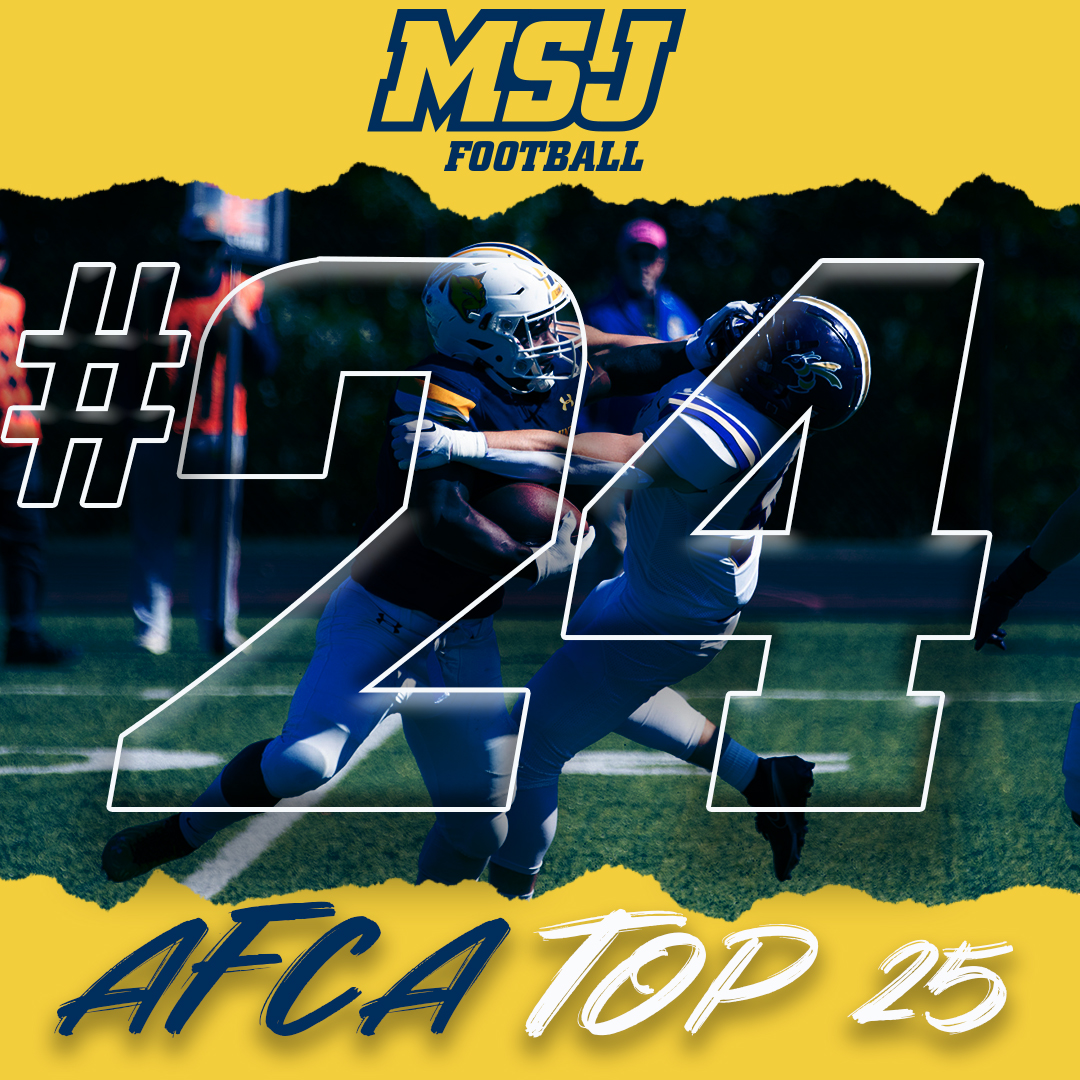 🚨BREAKING🚨
Your 6-0 <a href="/MSJ_FB/">Mount St. Joseph Football</a> team has cracked the Top-25 in the AFCA poll this week at #24!

#DEFENDtheMOUNT
#TheHeartofD3
#d3fb