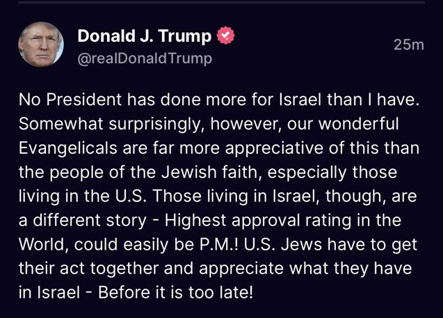 URJPresident's tweet image. With our world awash in antisemitic hate, the last thing we need is for the former president to spew out more antisemitic tropes especially after the Jewish community just cleansed our hearts during HHDs. If someone needs to “get their act together” it’s DJT.