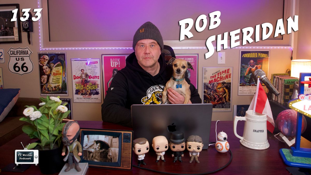 GrayJones's tweet photo. Another early release! #tvwriter Podcast 133 - veteran comedy writer and fellow #Canadian / York University alum @therobsheridan: https://t.co/1YVEp5VOaG #scriptchat #tvwriterchat @inkcanada https://t.co/MhriImGbSC