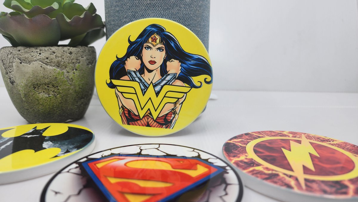 URTechDownload's tweet photo. These 4 custom coasters are made for the DC fans out there, who can't get enough of Batman, Superman and Wonder Woman. These custom coasters are great at keeping coffee tables clean while also supporting your favorite DC character!

https://t.co/N27XPazfvc https://t.co/tE7VOp9dur