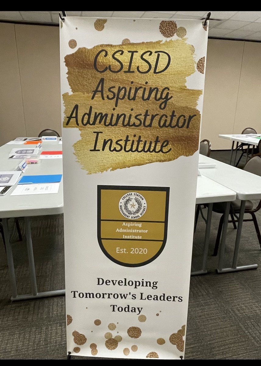 Today was an excellent day of learning, processing, &amp; sharing for the <a href="/CSISD/">College Station ISD</a> Aspiring Administrator Institute participants.

We discussed the CSISD Leadership Definition &amp; the <a href="/tasanet/">TASAnet</a> visioning document— lots of connections were made to how we lead is CSISD!

#SUCCESScsisd