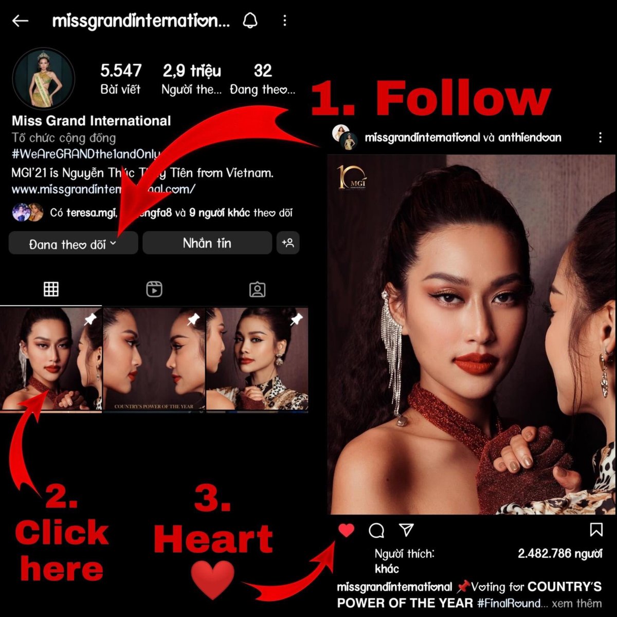 QManhT's tweet photo. Please vote for MGVietnam
HOW TO VOTE:

 1. Follow MGI's Insta: https://t.co/AYvyMAGnN4…
 
2. Click the link and ❤️ https://t.co/fmxHwZcyNe…
#DoanThienAnmissgrandvietnam
#voteforVietnam https://t.co/yvBeSxJoY1
