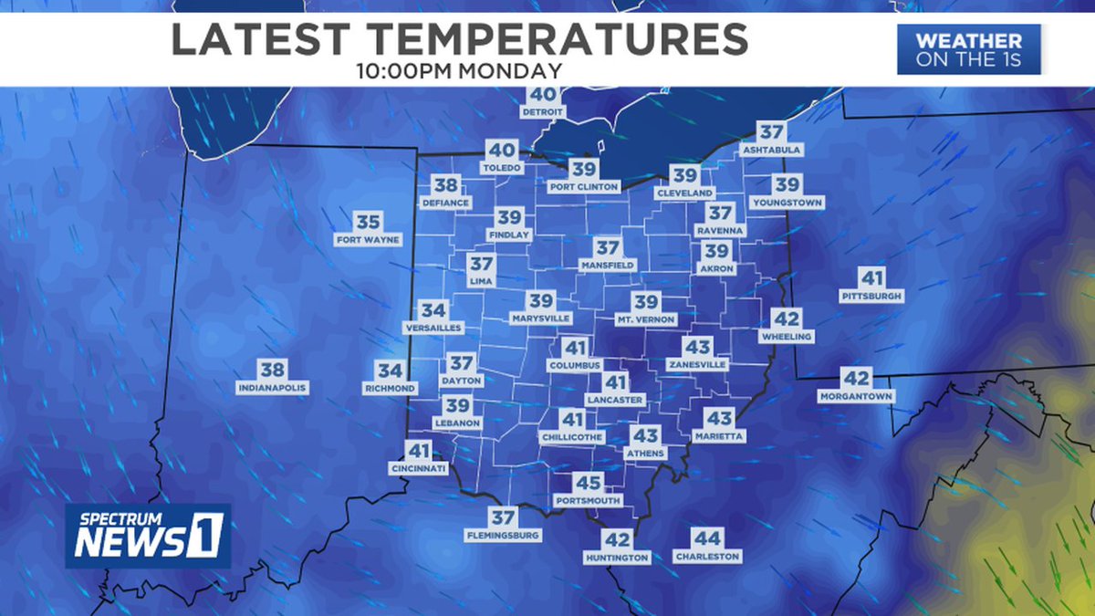 Spectrum News 1 OH on Twitter "Here are the latest temperatures across Ohio. Get your upto