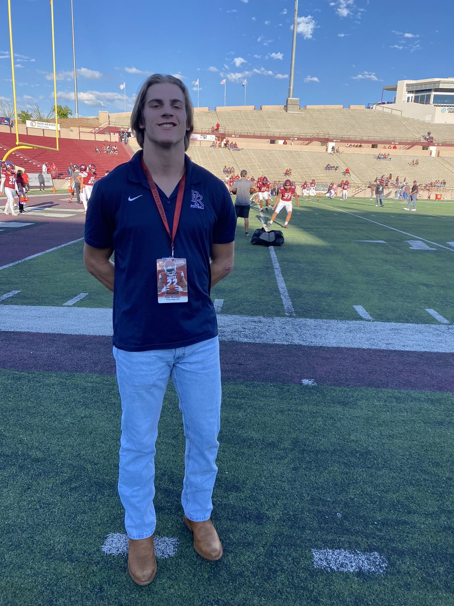 I had a great time this last weekend at New Mexico State. Big thanks to @DJMarquardtNMSU for the invite. @Coach_MacNMSU <a href="/GiovannMelendez/">Giovann Melendez</a> <a href="/gridironarizona/">Gridiron Arizona</a> <a href="/PrepRedzoneAZ/">Prep Redzone Arizona</a> <a href="/JavierJMorales/">Javier Morales</a> <a href="/PRCAFootball/">Pusch Ridge Football</a> <a href="/kentMiddleton5/">kent Middleton</a>