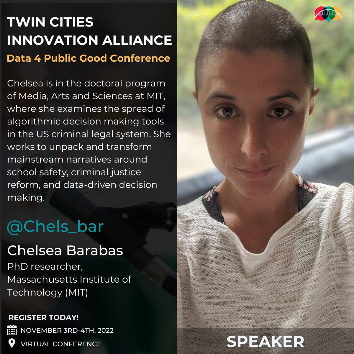 TCIAMN's tweet photo. Just Announced🔊! #D4PG Conference Speaker ~ @chels_bar PhD @MIT! 
Register Now! https://t.co/7J0KdqmxZK
@MITevents, @MITstudents, @MIT_alumni: Share w/students, &amp; alumni, &amp; staff! *Limited promo: the next 50 individuals to register can attend for free using  D4PG22F at checkout! https://t.co/ESRyitYTmy