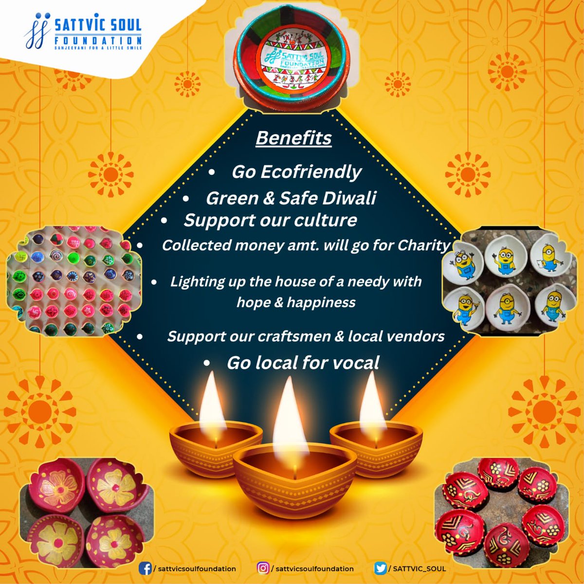 Get your Diya Now 
( # Vocal for Local)
Place ur Order NOW !! 🪔🪔
#diwalisale #diwaliwishes 
@SATTVIC_SOUL @Entrepreneur @E40 @YoungEnt @E40 #supportsmallbuisness 
@UNYouthEnvoy