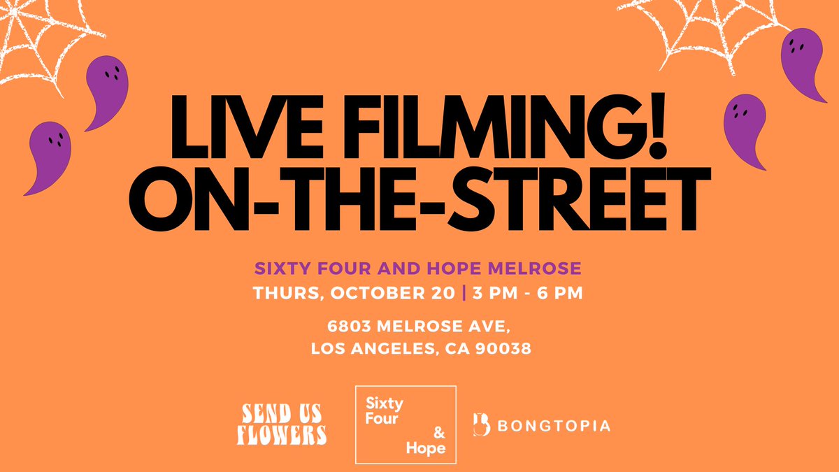 ‼️‼️‼️THIS THURSDAY‼️‼️‼️

I’m taking over Sixty Four &amp; Hope to help you get ready for Halloween! 👻 

Answer questions for your chance to win, access special deals, enter the raffle for spooky glass from <a href="/bongtopiashop/">Bongtopiashop</a> and more 🎃 RSVP below! ⬇️ 

eventhi.io/event/live-fil…