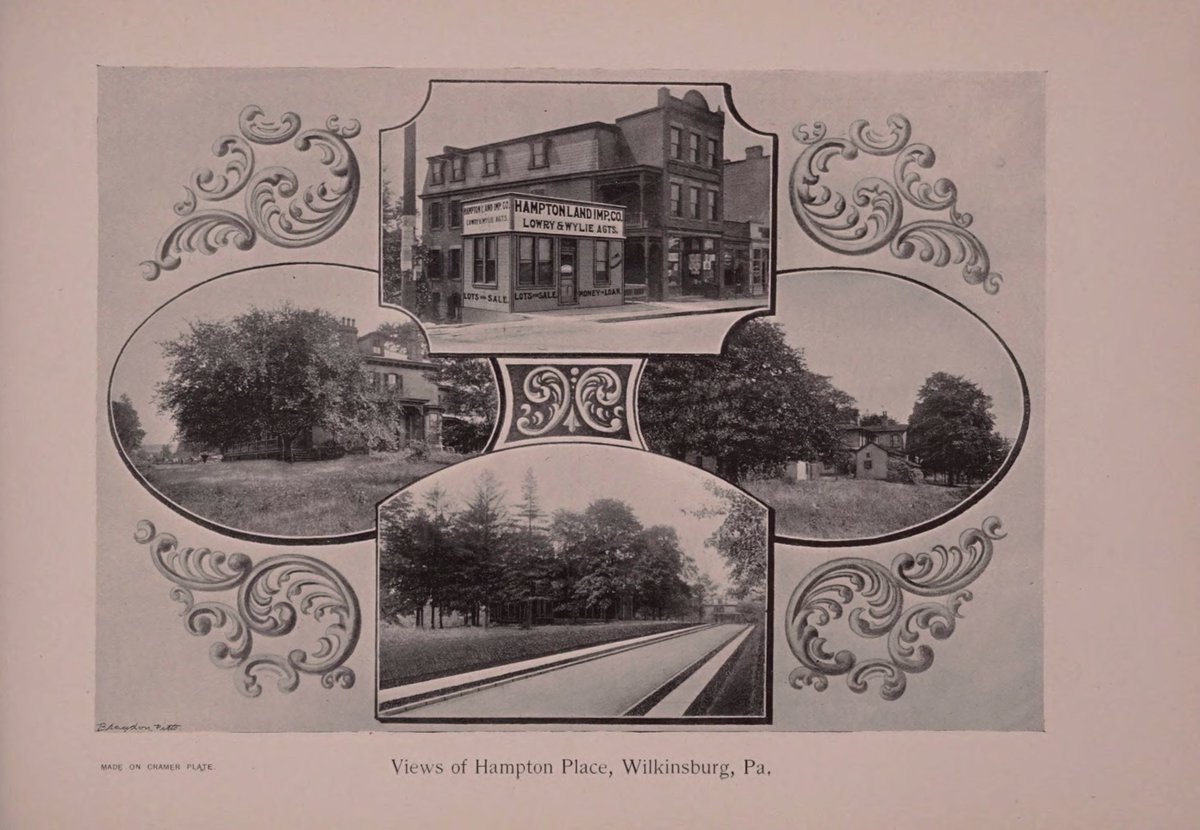 PghHistoryPie's tweet photo. "Wilkinsburg. This  is the place to enjoy life. Now is a golden opportunity for home seekers...Buy a lot in the Hampton Place." - 1898 https://t.co/UxppcgAql8