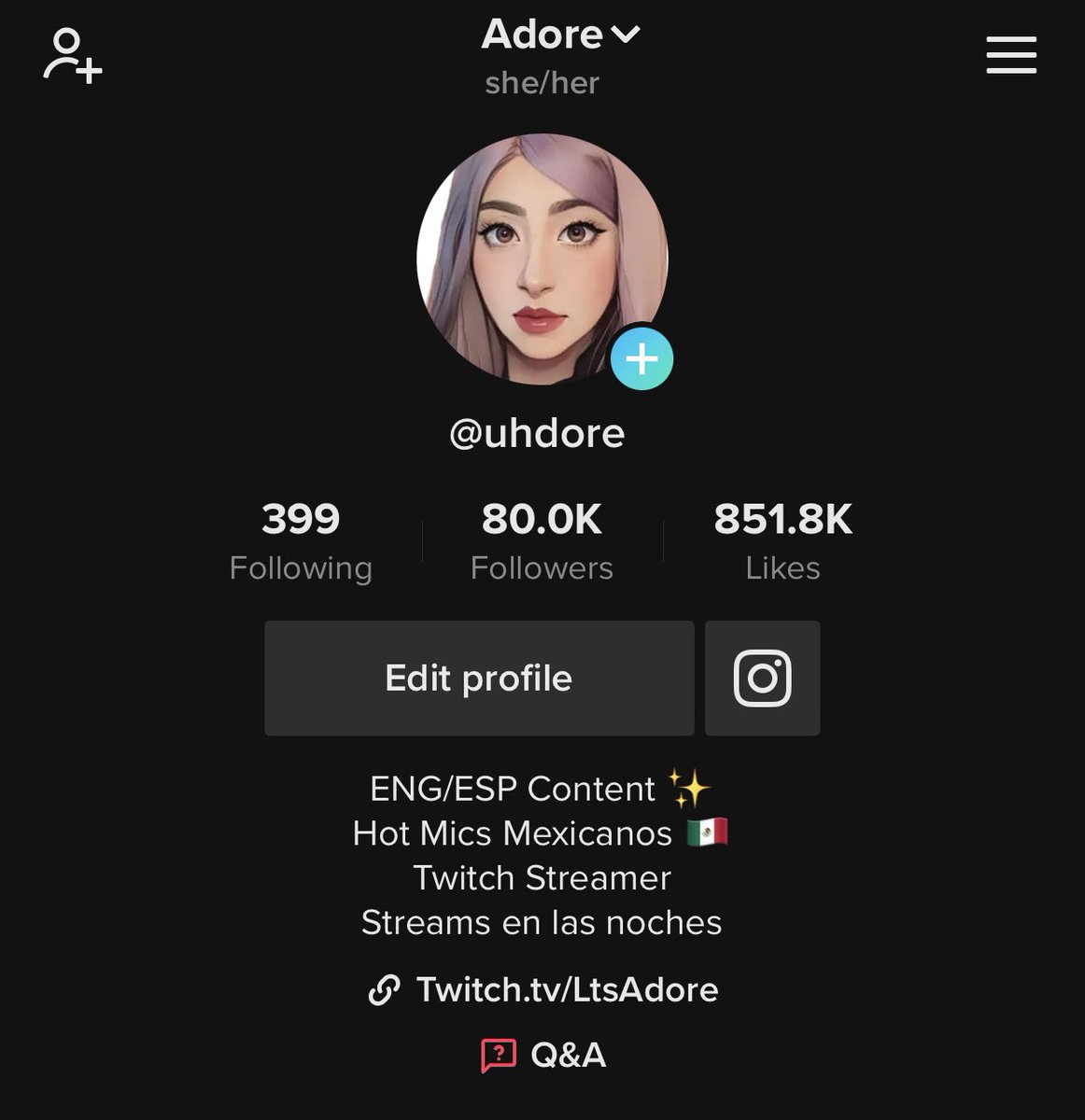 itsAdore's tweet photo. I finally hit 80k on TikTok!! 🥳✨ I’ve been having my ups and downs with TikTok due to new algorithm, but we’re back!!!! Thank you so much for the support and to my friends for helping me always ❤️ #Roadto100k #PartnerAdore https://t.co/er6MFBmxz9