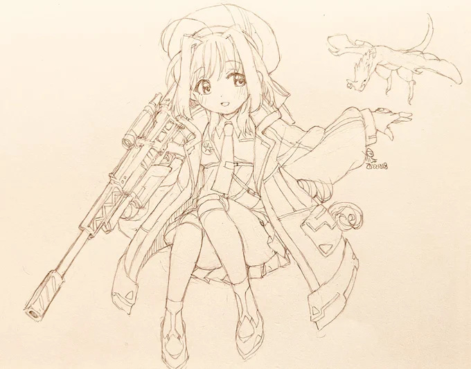 とりあえずスナイパーキャロさんになりました(‾▽‾)フリード居るしヴァンテージっぽいかなーと
銃もエペのやつです 