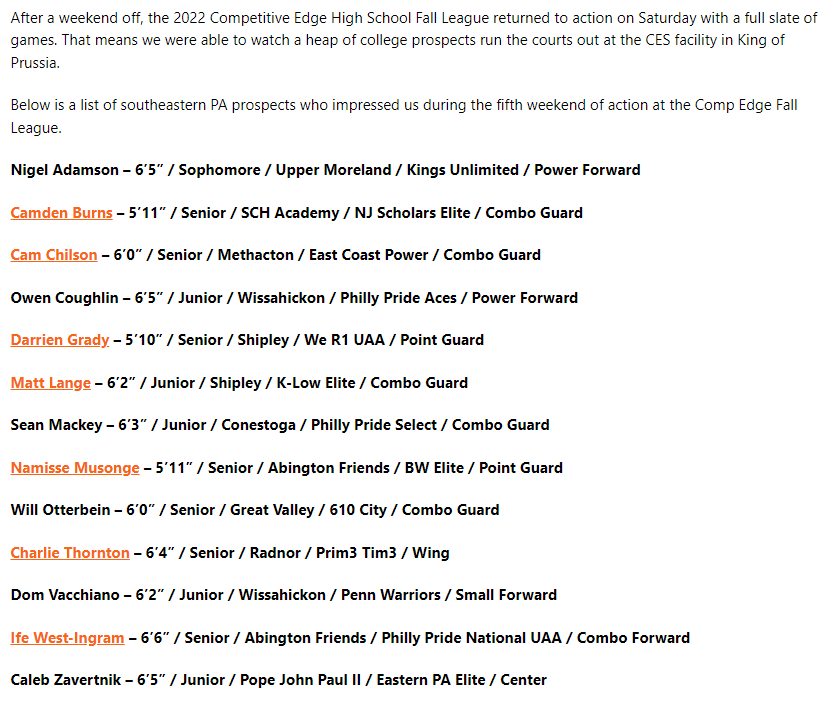 Caleb Zavertnik (@caleb_zavertnik) on Twitter photo Thanks <a href="/PrepHoopsPA/">Prep Hoops Pennsylvania</a> for the shoutout. Comp Edge Fall League: Week 5 Standouts prephoops.com/2022/10/comp-e… Thanks <a href="/PrepHoopsPA/">Prep Hoops Pennsylvania</a> for the shoutout. Comp Edge Fall League: Week 5 Standouts prephoops.com/2022/10/comp-e…