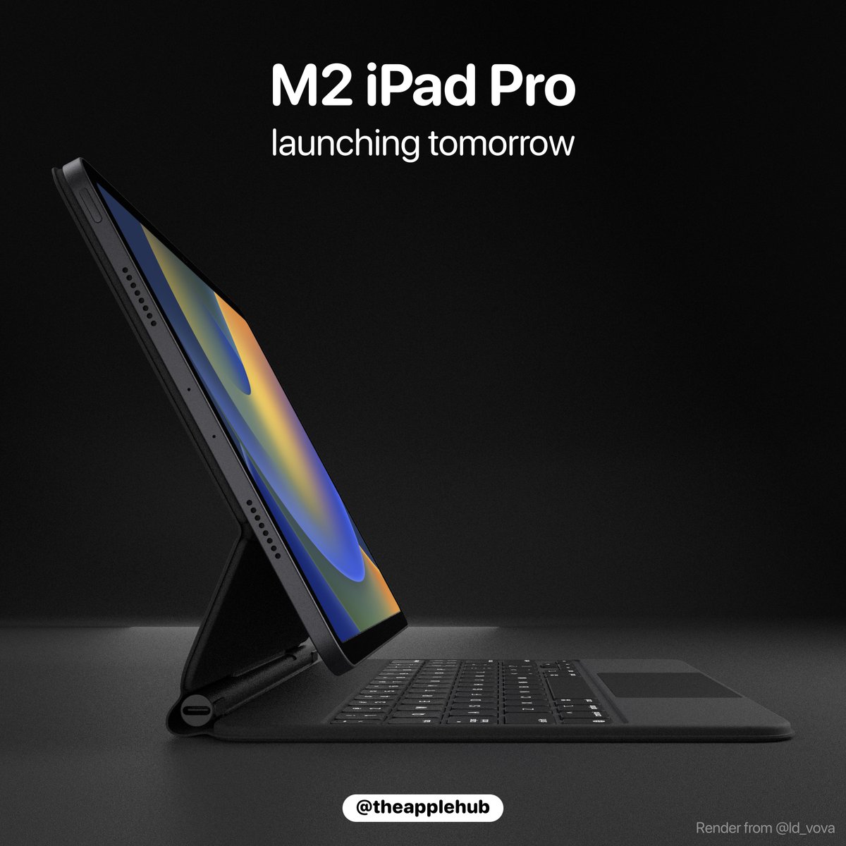 theapplehub's tweet image. According to Mark Gurman, Apple will officially announce the new iPad Pro models tomorrow, October 18th!