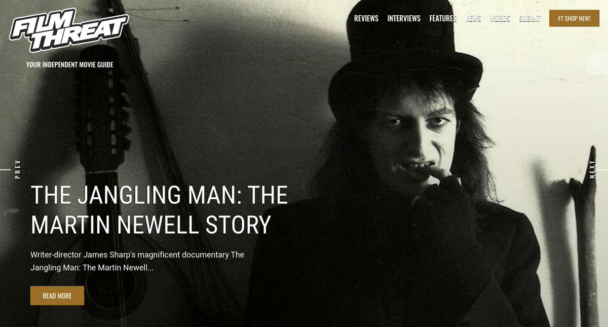 FilmThreat's tweet photo. "...the untold story of one of the greatest songwriters of the late 20th century." Michael Talbot-Haynes loves the true indie route taken to make The Jangling Man: The Martin Newell Story.
https://t.co/INcPdUkImx #SupportIndieFilm #TheJanglingMan #Documentary https://t.co/TVLVkB0VvW