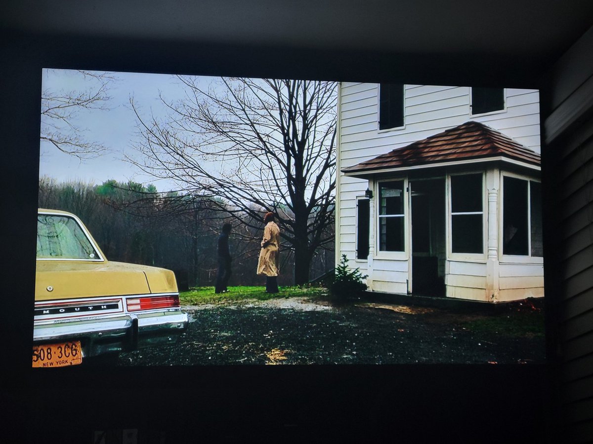 originalname37's tweet photo. In Marathon Man, after the famous dental-torture scene, to make sure we're thinking of Dustin's tooth pain, there's a shot where the car, a Plymouth, is sitting with the "Ply" out of frame so it just says "mouth". https://t.co/zMOW7HGhEN