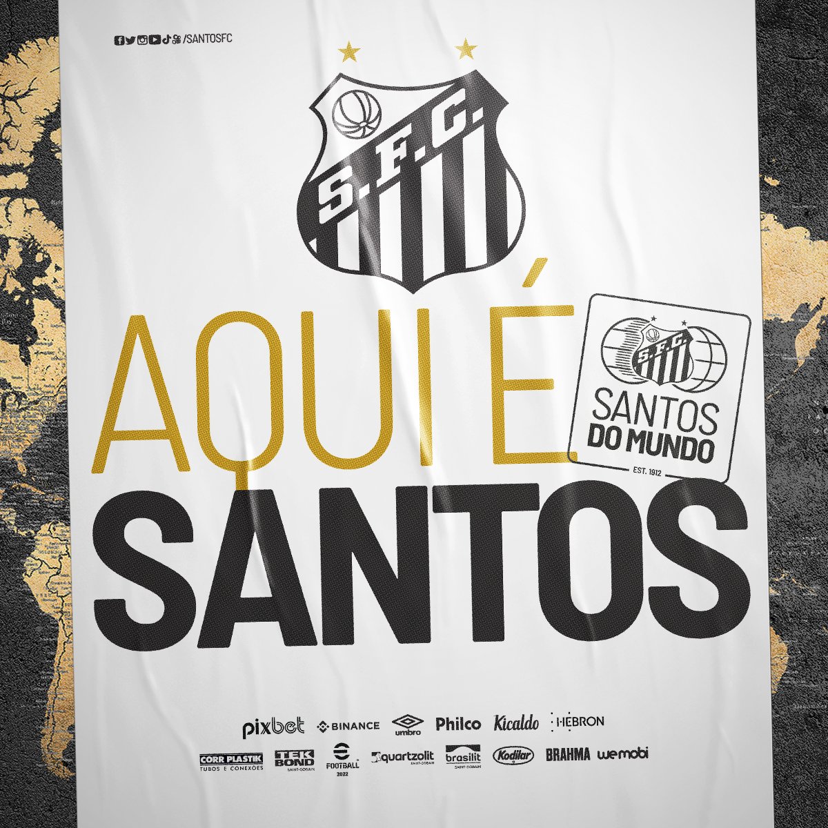 SantosFC's tweet photo. Agora é mutirão de 𝘼𝙌𝙐𝙄 𝙀́ 𝙎𝘼𝙉𝙏𝙊𝙎 nos comentários! https://t.co/inVhwUAR43