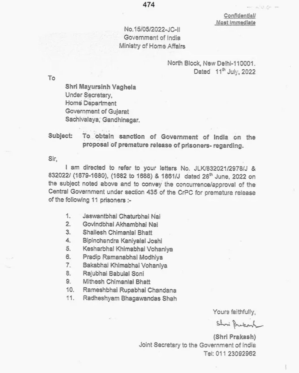 It is #ModiGovt, who gave green signal for premature release of #BilkisBano Rapists 👇

Claim: Beti Bachao 
Reality: Rapists Bachao