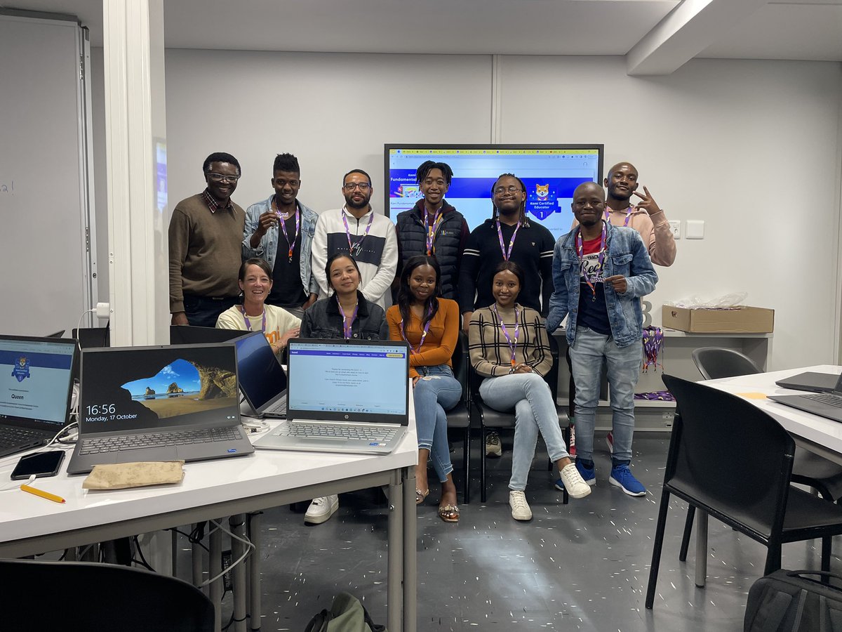 NicoleRennieZA's tweet photo. @UCT_news 📣 Huge Congrats to your newly Kami Certified Educators 🙌🏻 @Kamiapp Day 1 in #etilab saw many passionate future #teachers of #UCT #PGCE class excited, empowered & level 1 certified 🏆
Grateful to collab with @dickngambi and give back to my uni 💛 #Edtech https://t.co/9elEDeVPvw