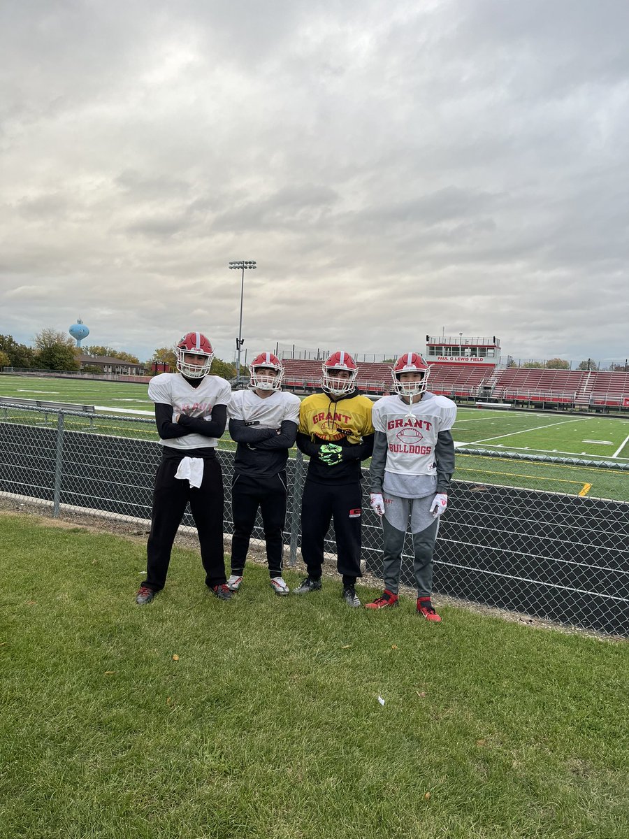 Congratulations to our Week 8 players of the week.  from left to right: Defense-James Teegarden (Sr. OLB), Special Teams- Ryan Kowalski (Jr. Long Snapper) Offense- Pryde Mendoza (Jr. RB), Scout / Hard Hat- A.J. Rosbury (Sr. DB).