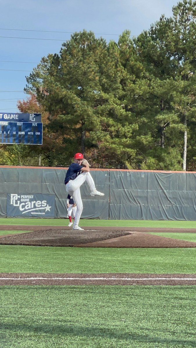 PO_Daves1's tweet photo. Great weekend on the mound had 70% strikes and pitched 6 1/3 innings. Had 10K’s, 1 BB, 2 hits and topped out at 82. Last fall tournament in the books and it’s time to get ready for high school season.@PG_Scouting @PG_Georgia @PG_Uncommitted @WHS_WildcatBSB @AuburnBaseball https://t.co/DtwY4ZUwCI