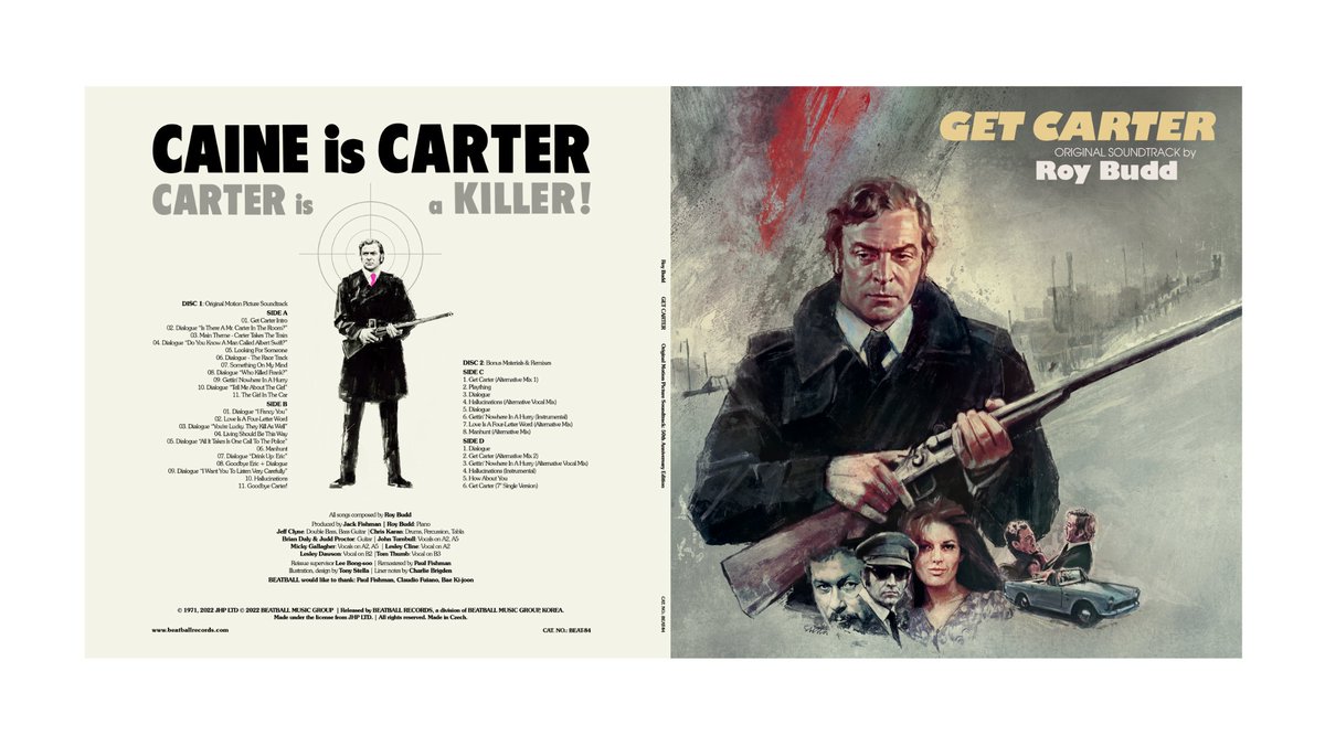 studiotstella's tweet photo. CAINE is CARTER

OST - "Get Carter": Expanded Double Vinyl Edition
BEAT-84 / 2LP #RoyBudd 🔥 https://t.co/zKi31rHLKF
