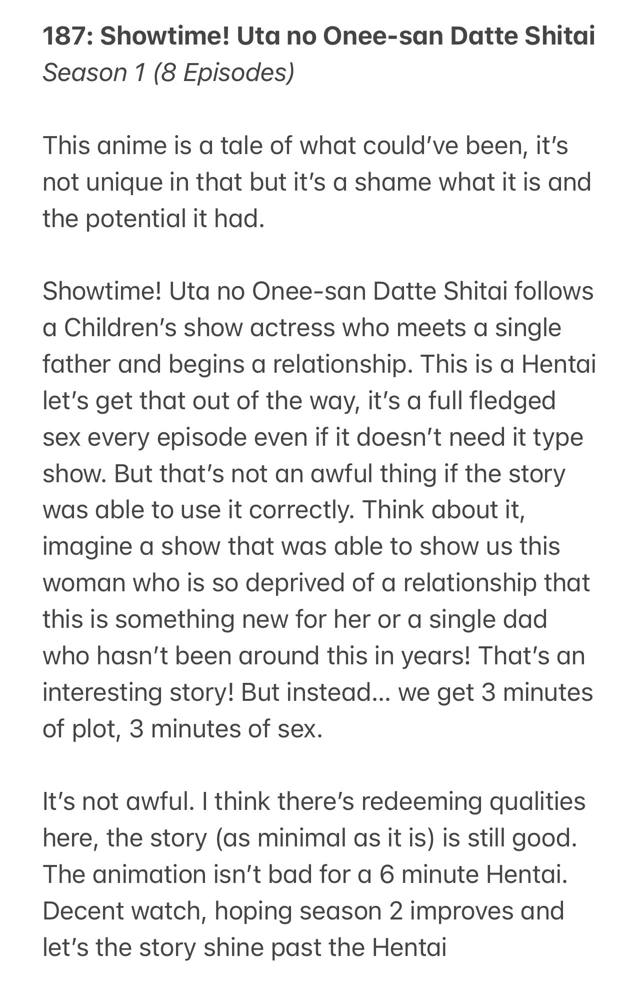 Showtime! Uta no Onee-san Datte Shitai – Todos os Episodios