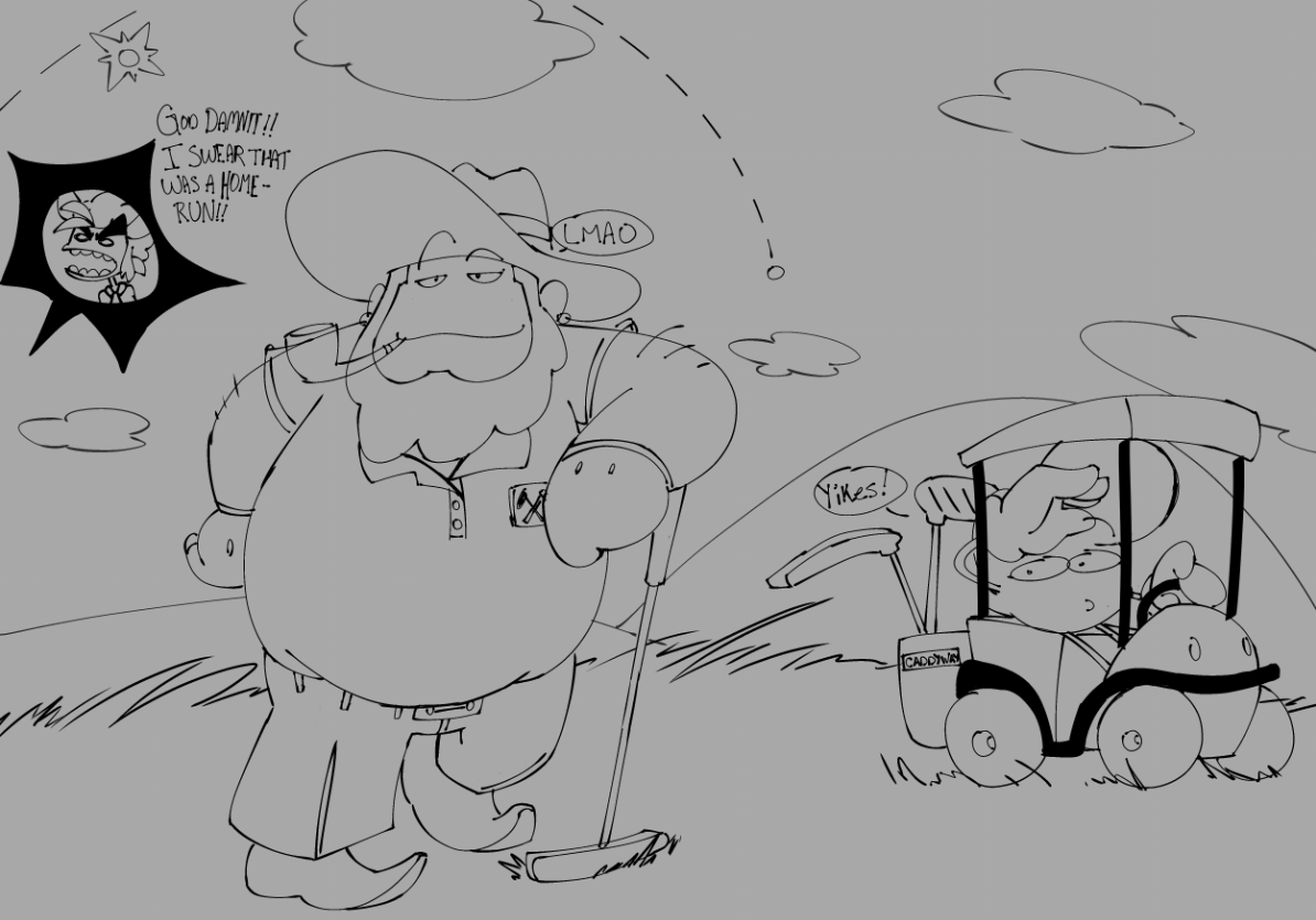 Fuzzsoft's tweet image. goin' golfin (ft. @Pinefall_'s Retza)