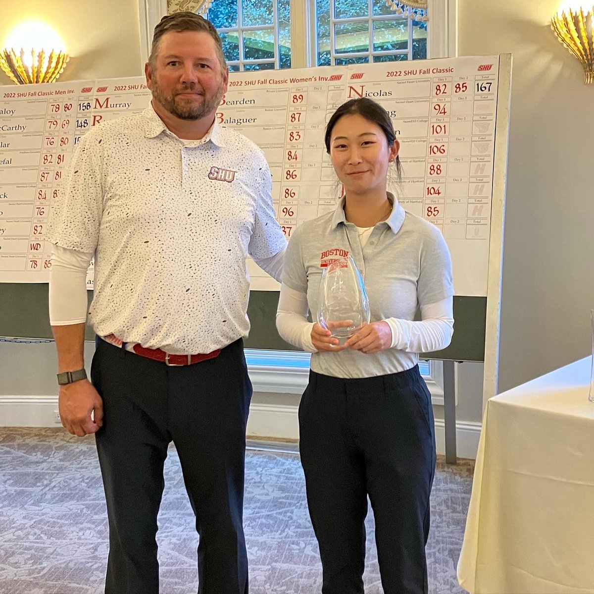 TerrierGolf's tweet photo. Congrats to Alice Fan on finishing runner-up at the Sacred Heart Fall Invite, her best-ever finish in a multi-round tournament! 

Christy Chen (5th) and Flair Kuan (T-8th) also had top-10 finishes to help us place second in the 10-team field.

https://t.co/onEWK83T8t

#GoBU https://t.co/9jbgtgWu2g