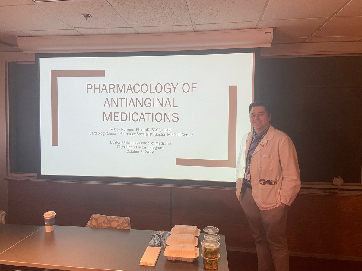 AntMakRx's tweet photo. And just like that my cardiology amb care rotation at @The_BMC has come to an end 🥺🫀🩺 I’m super grateful to my wonderful preceptor for giving me SO many opportunities to learn and excel, like allowing me to present part of a pharmacology lecture to @BUMedicine PA students! 1/2 https://t.co/Y0bfScmSR8