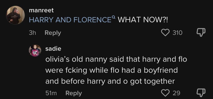 someone speed me up on if harry and flo really were a thing or if tiktok is making things up😭😭
