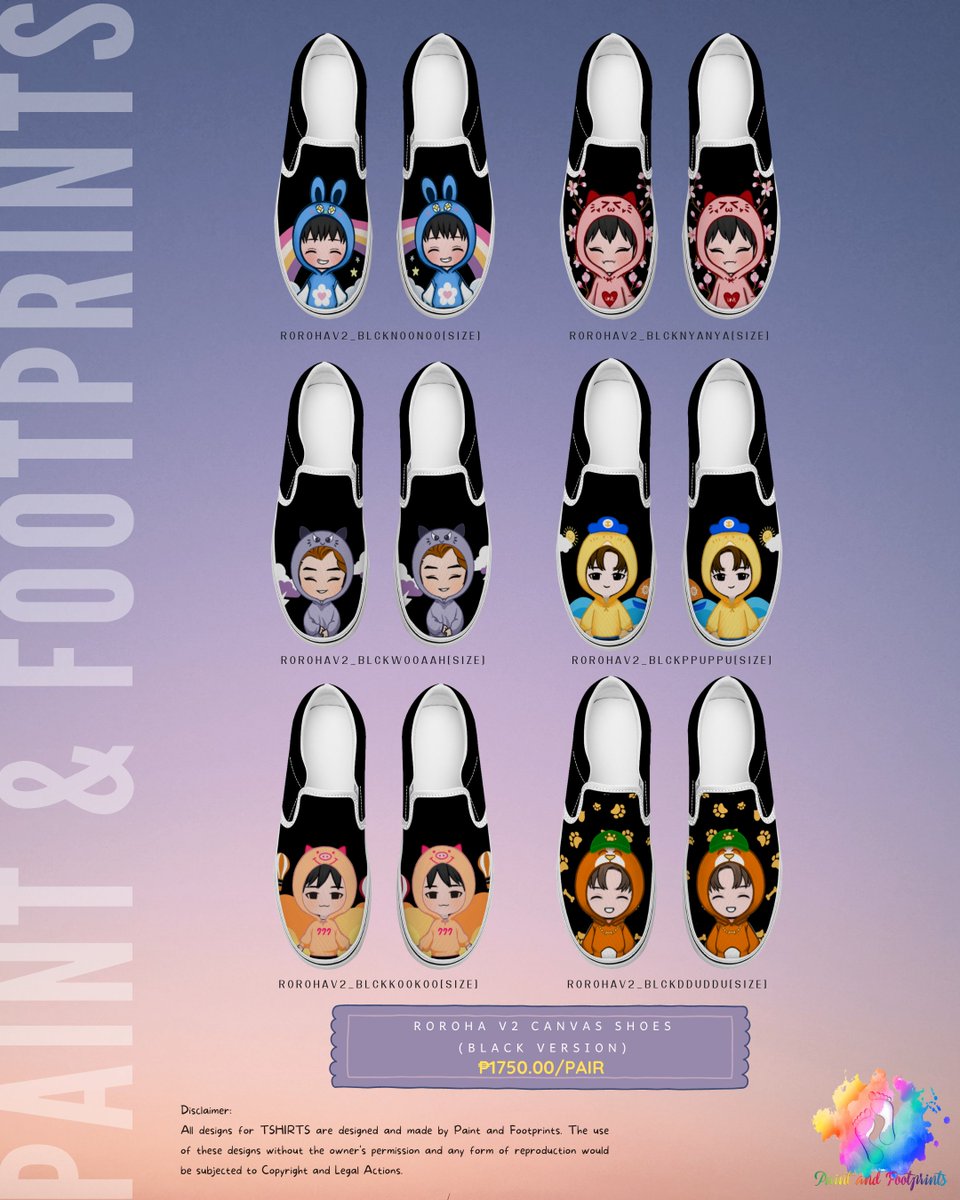 paintnfootprint's tweet photo. Dropping these newly improved designs for my ROROHA Inspired Canvas Shoes. Available on Black and Colored Versions. ♥
For inquiries and orders, send us a DM.
#PaintandFootprints #ROROHAShoes #PF_Customs https://t.co/nTBTlLp6ME