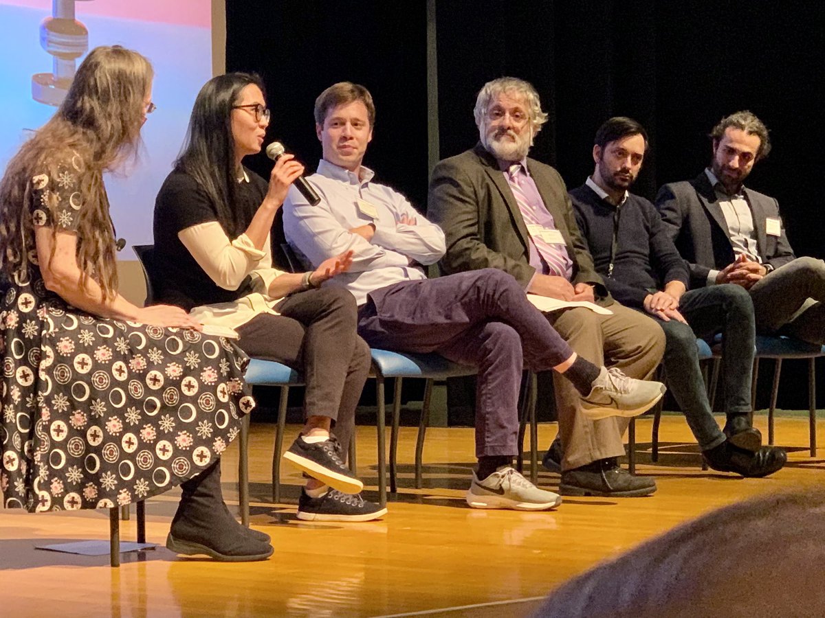 One of my favorite moments today:  Angela Kou, Bill Fefferman, Luigi Frunzio, Yoni Kahn and Kasra Nowrouzi on a panel moderated by Eleanor Rieffel - day 1 at the 2022 SQMS annual meeting! <a href="/sqmscenter/">SQMS Center</a>