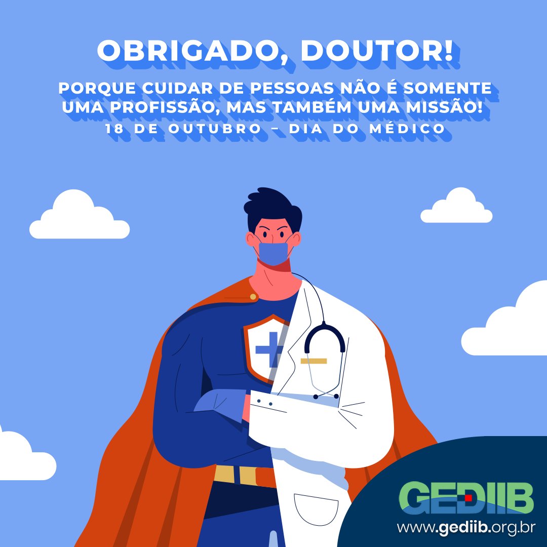 gediib_oficial's tweet photo. Porque cuidar de pessoas não é somente uma profissão, mas também uma missão!
Feliz Dia do Médico!👨⚕️👩⚕️
.
.
.
#gediib #diadomedico https://t.co/sPchW6uUS7