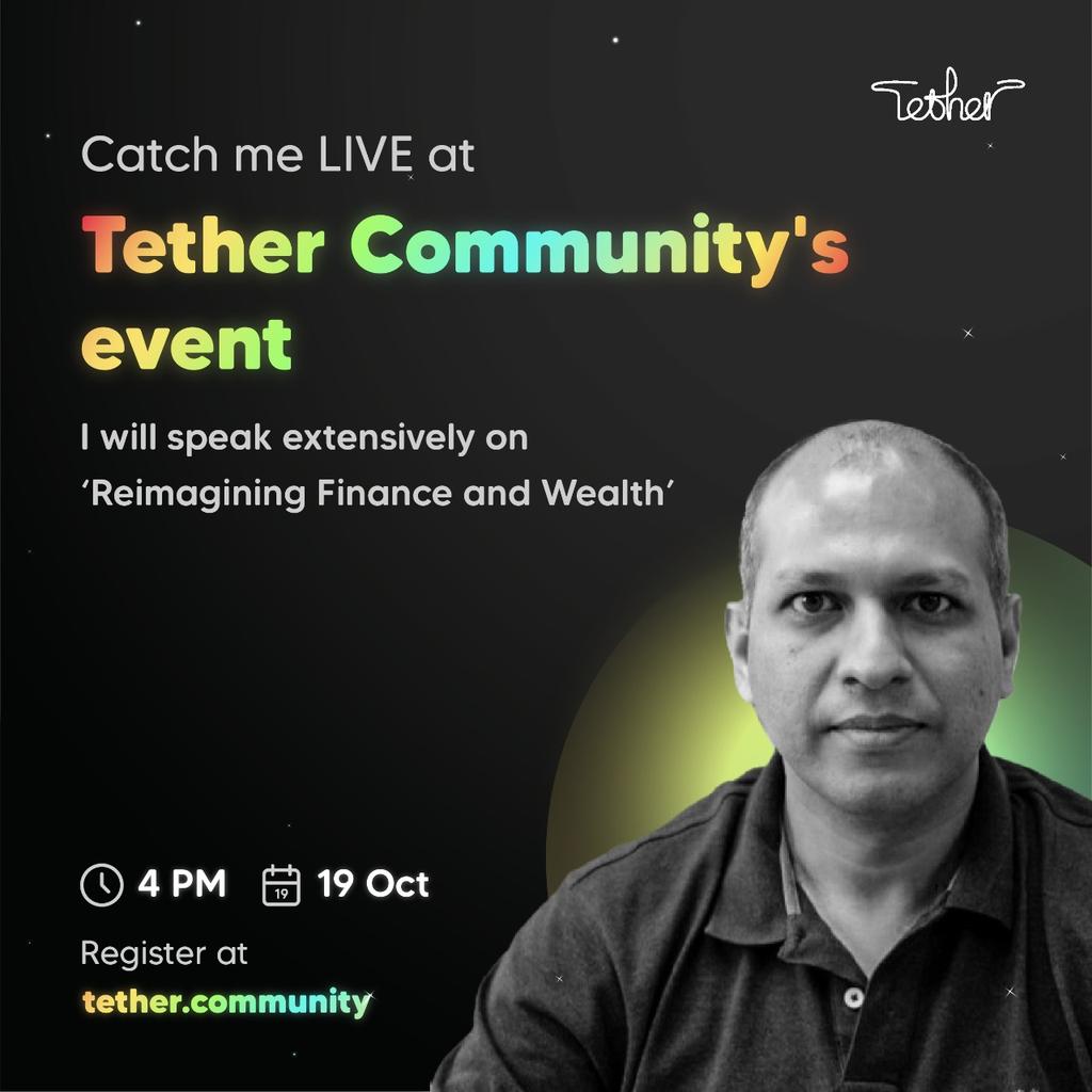 Puneet Gupta (@puneet_gupta) on Twitter photo Join me on October 19 at 4Pm at Tether Community's event where I speak about Reimagining Finance and Wealth <a href="/kaleidofin/">kaleidofin</a> Join me on October 19 at 4Pm at Tether Community's event where I speak about Reimagining Finance and Wealth <a href="/kaleidofin/">kaleidofin</a>