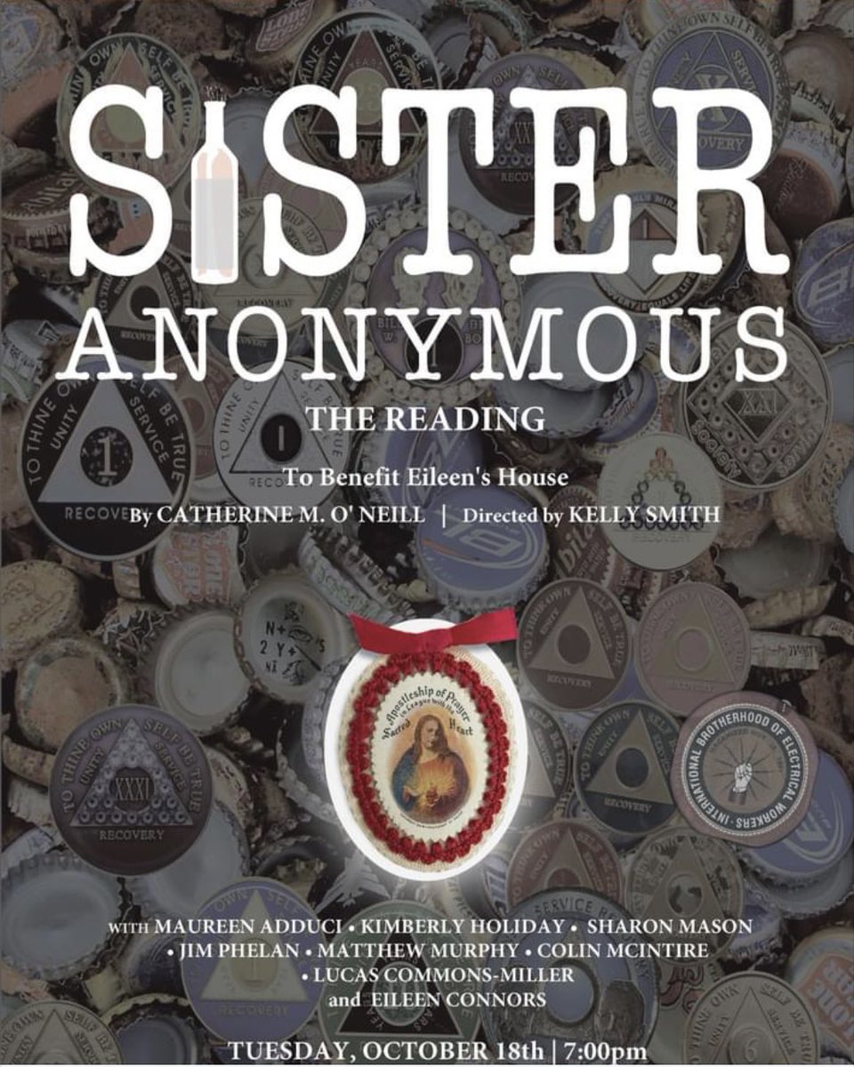 CDMatthewMurphy's tweet photo. Tuesday night 10/18 in #Dorchester: I’m in a benefit reading of the play SISTER ANONYMOUS by @bycatherineo. An important story, and you’ll be supporting women recovering from addiction. 
#bosarts #bostontheatre #recovery #eileenshouse 

Tickets here: https://t.co/e8rJpJubk8 https://t.co/WCsO6bH1cF