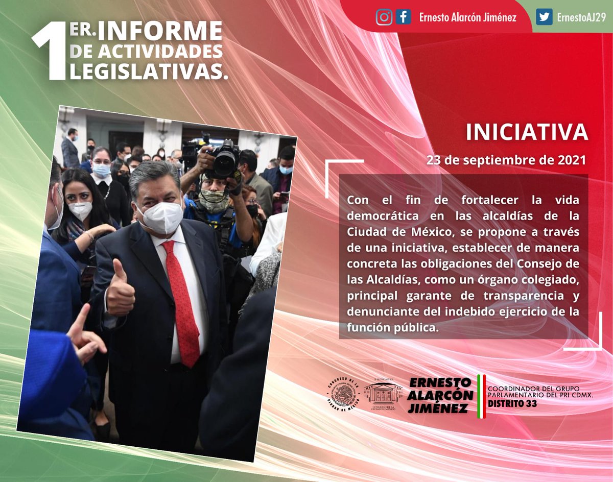 ErnestoAJ29's tweet photo. El día 23 de Septiembre de 2021.
Presenté la primer iniciativa en beneficio de nuestros contrerenses.
#Primerinforme
#Segundalegislatura
#GPPRICDMX
#MagdalenaContreras https://t.co/urCVxuiBg4